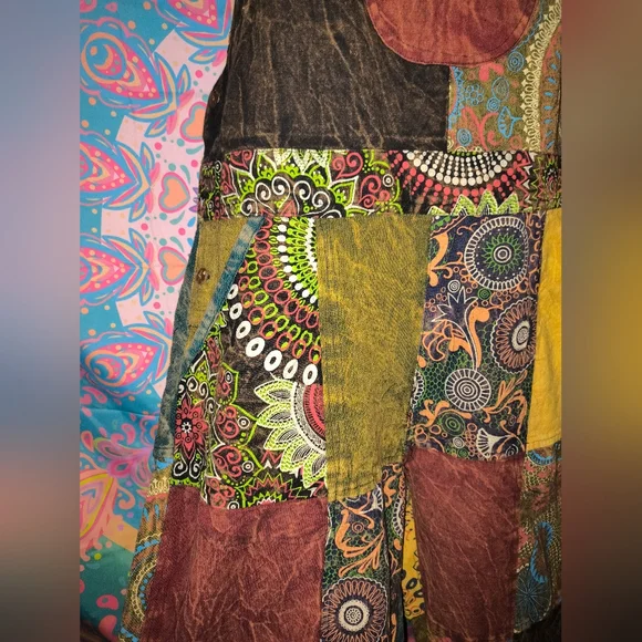 Kathmandu Colorful Patchwork Overalls - Picture 7 of 13